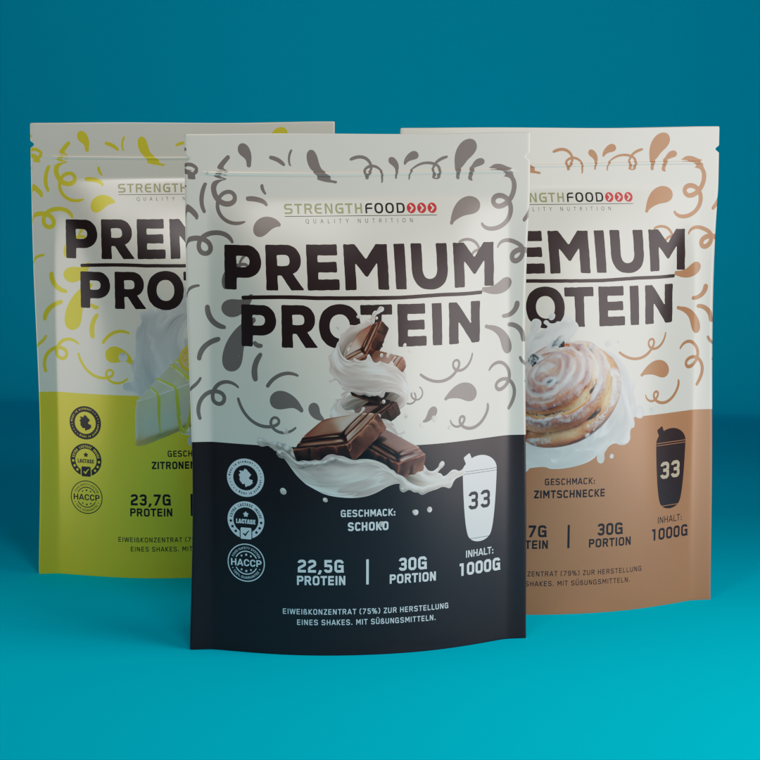 3 x 1000g Sparpack Premium Protein 85+ - 3 Komponenten Eiweiss
