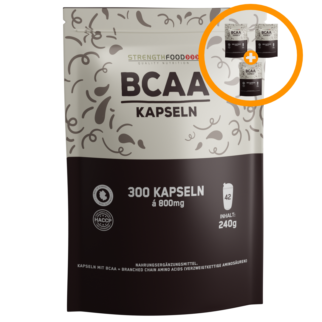 BCAA 300 Kapseln - Kaufe 3, zahle 2!